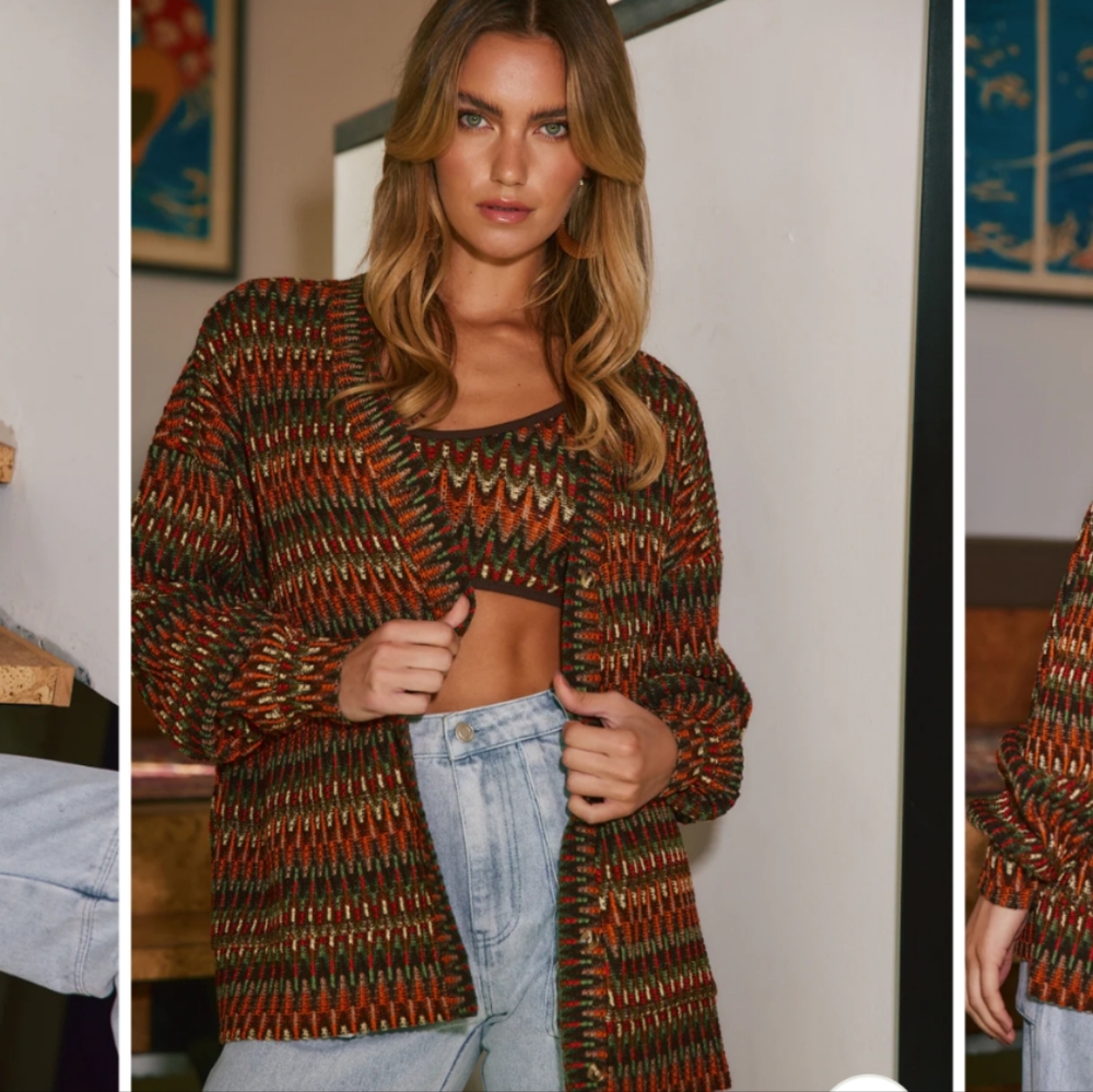 WOODSTOCK PRINTED CARDIGAN